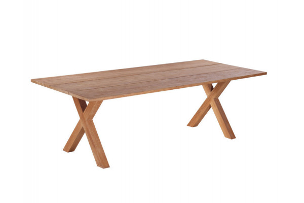 Mako Plankebord 90x200 Cm   Bordben   Teak Kryds