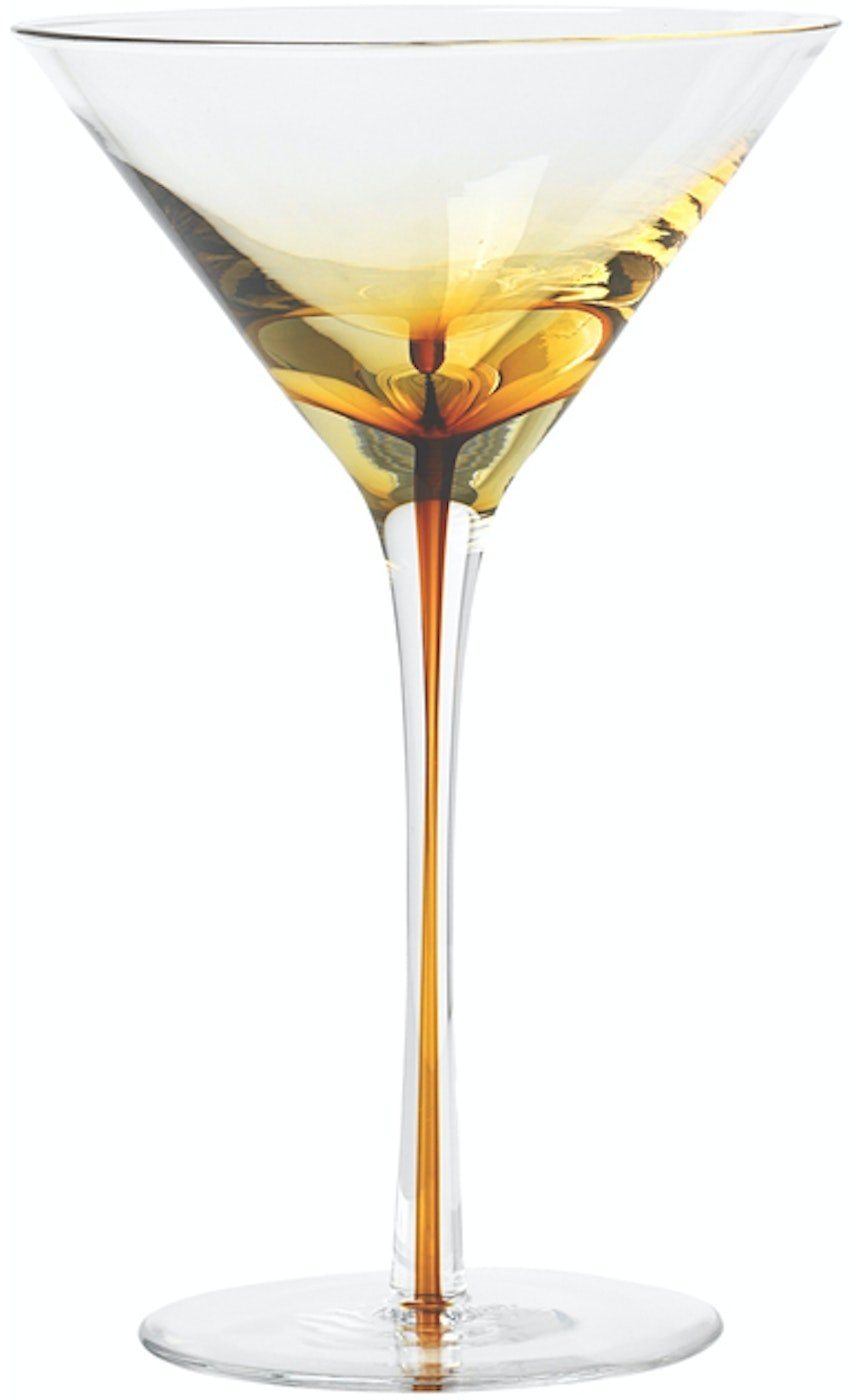 Elegant martiniglas i klar orange fra Broste Copenhagen