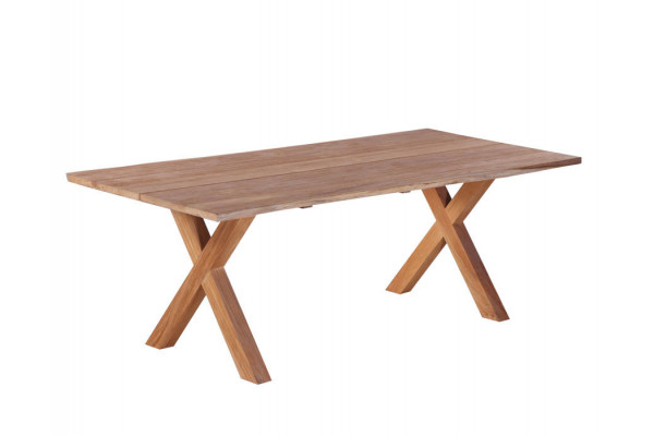 Maxi Plankebord 90x200 Cm   Bordben   Teak Kryds
