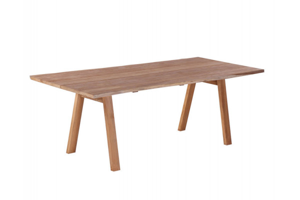 Maxi Plankebord 90x200 Cm   Bordben   Teak Skrå