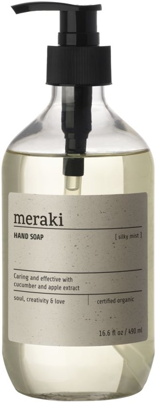 Meraki Silky Mist Flydende Håndsæbe   Cosmos-økologisk Med Agurk   æble  Mild Plejende Formel
