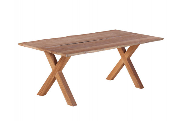 Mika Plankebord 100x240 Cm   Bordben   Teak Kryds