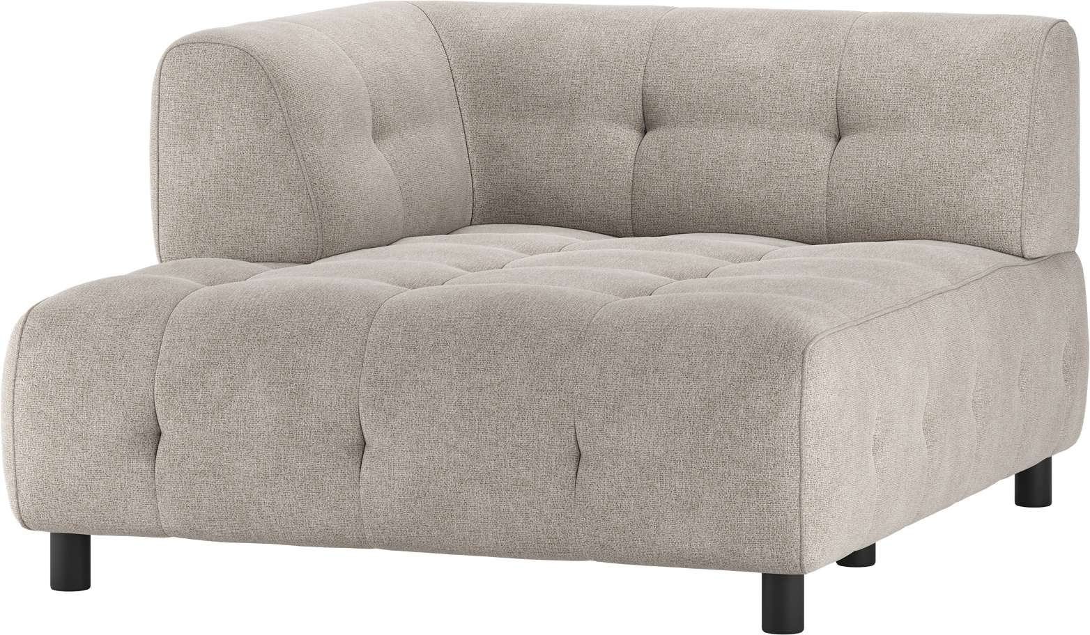 Modulær Chaiselongsofa Woood Louis    -personers Venstrevendt Lysegrøn Polyester