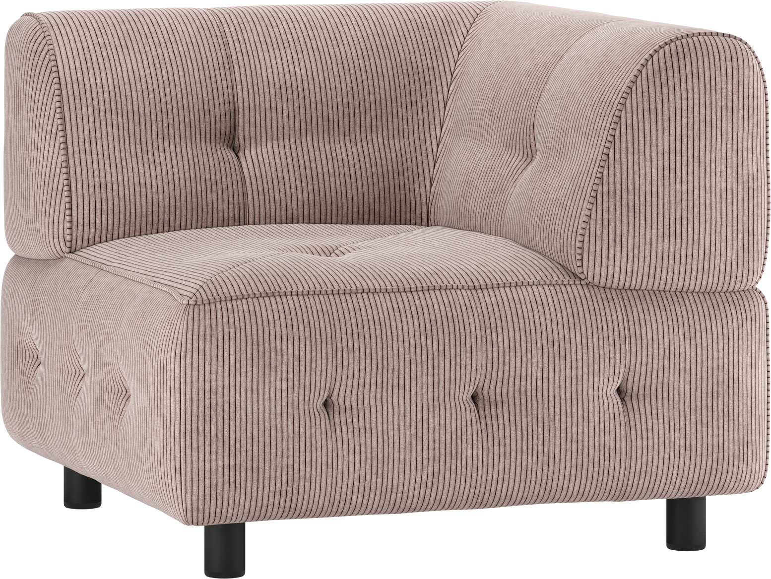 Modulært Hjørneelement Sofa i Lyserød Fløjl - Woood