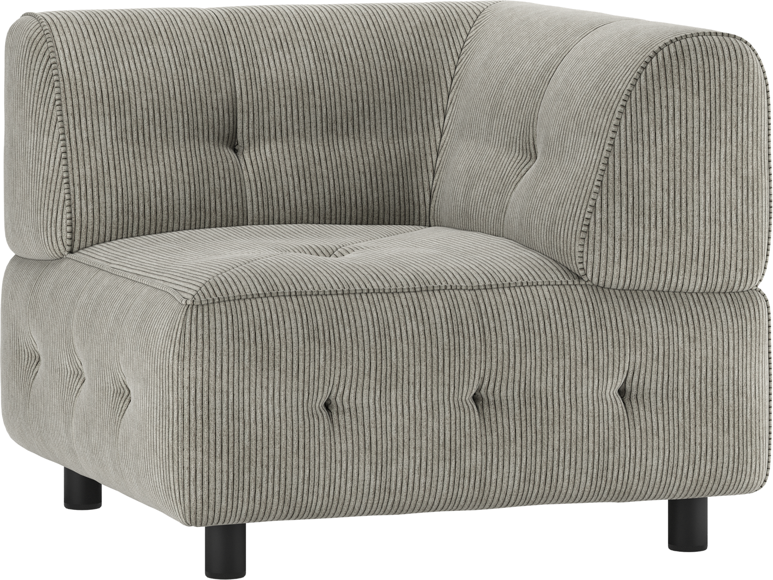 Modulær Hjørneelementsofa Woood Louis i Lysegrøn Fløjl