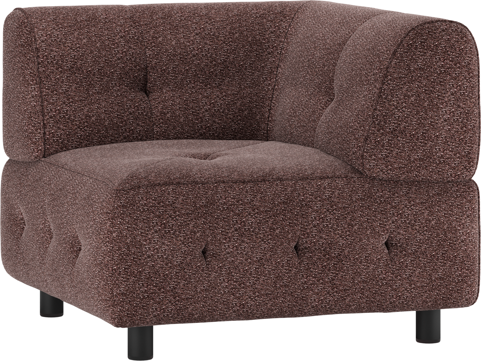 Modulær Sofa Hjørneelement Woood Louis i Lyserød Melange