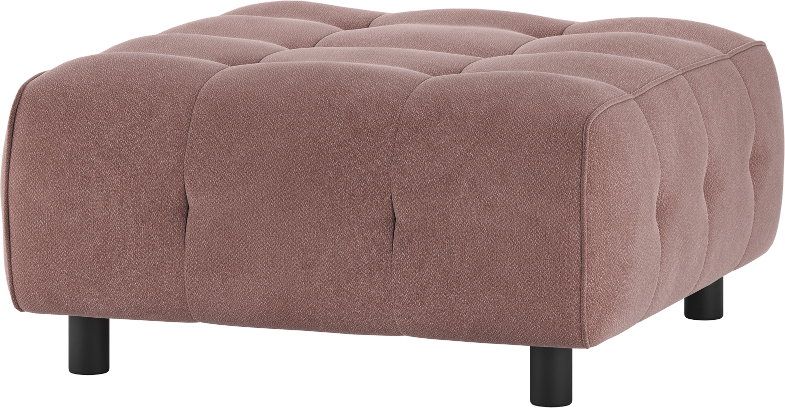 Modulær Sofa Skammel Louis i Lyserød Polyester - Elegant Design