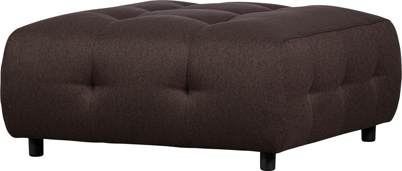 Modulær Sofa Skammel Puf Woood Louis Kaffefarvet Fladvævet Stof 90x90x43 Cm