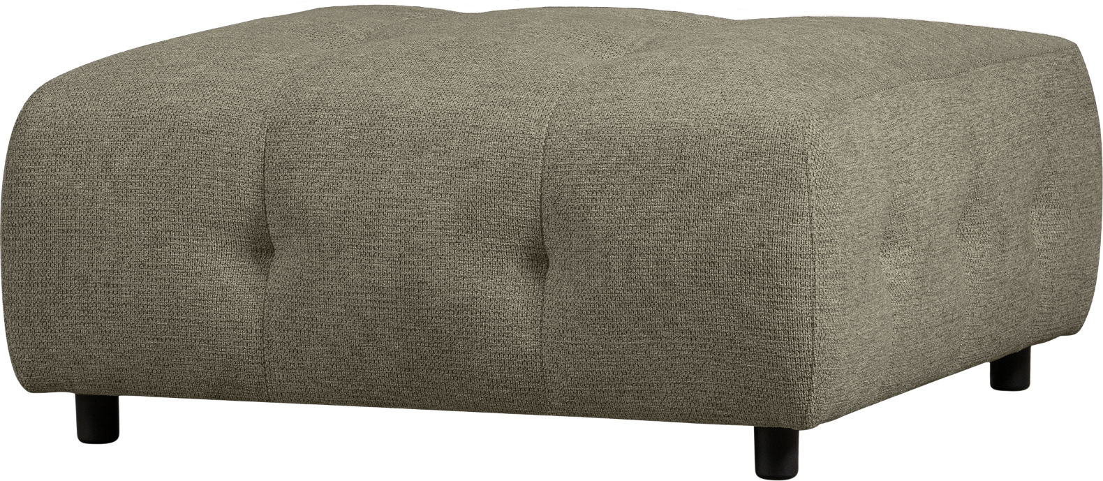 Modulær Sofa Skammel Woood Louis Serie Chenille Grøn ø90   H43