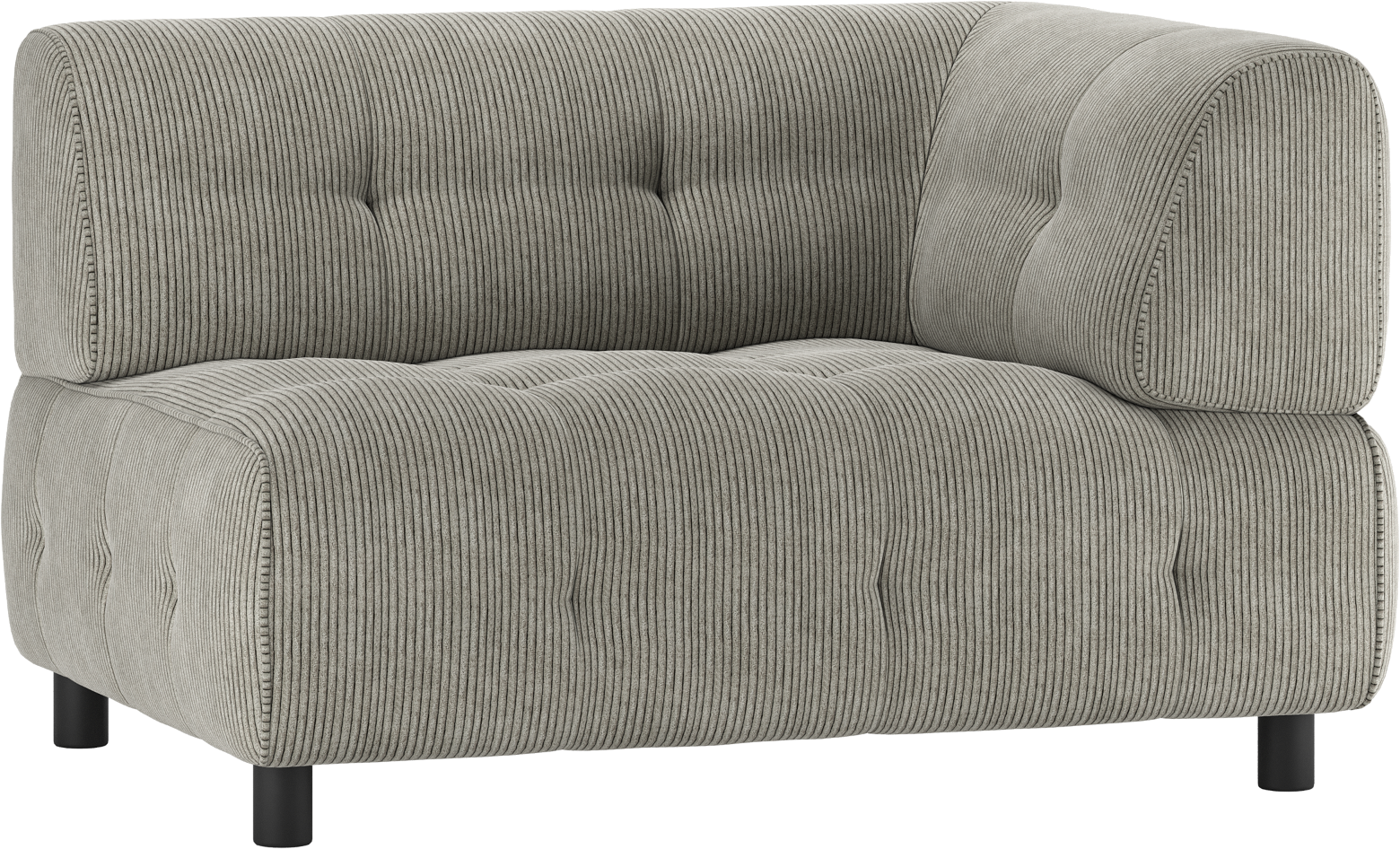 Modulær Sofa Woood Louis    -sæders Højre Arm Fløjl Lysegrøn