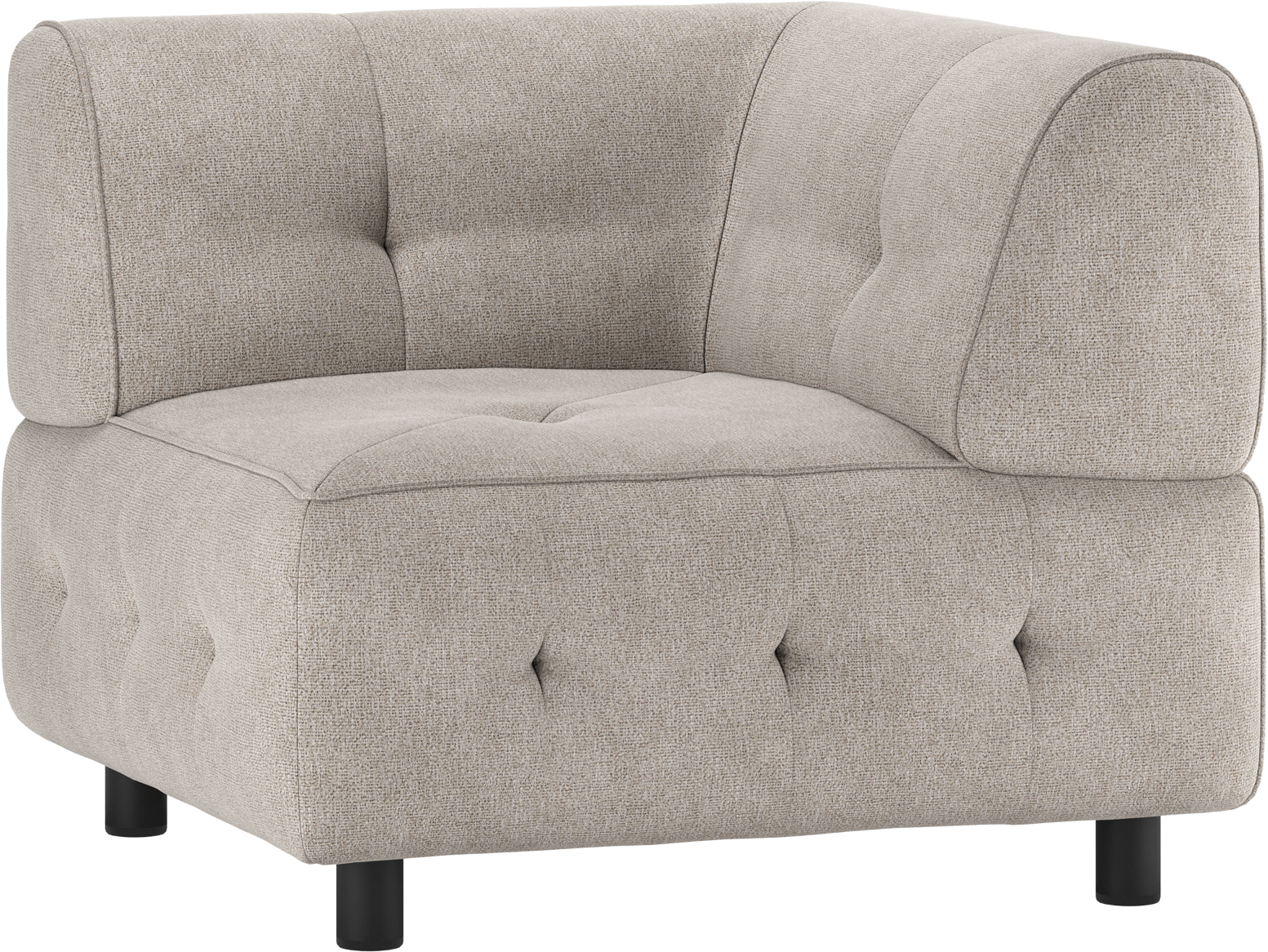 Modulært Hjørneelement Til Sofa Woood Louis Lysegrøn Fladvævet Polyester H73xb90xd90 Cm