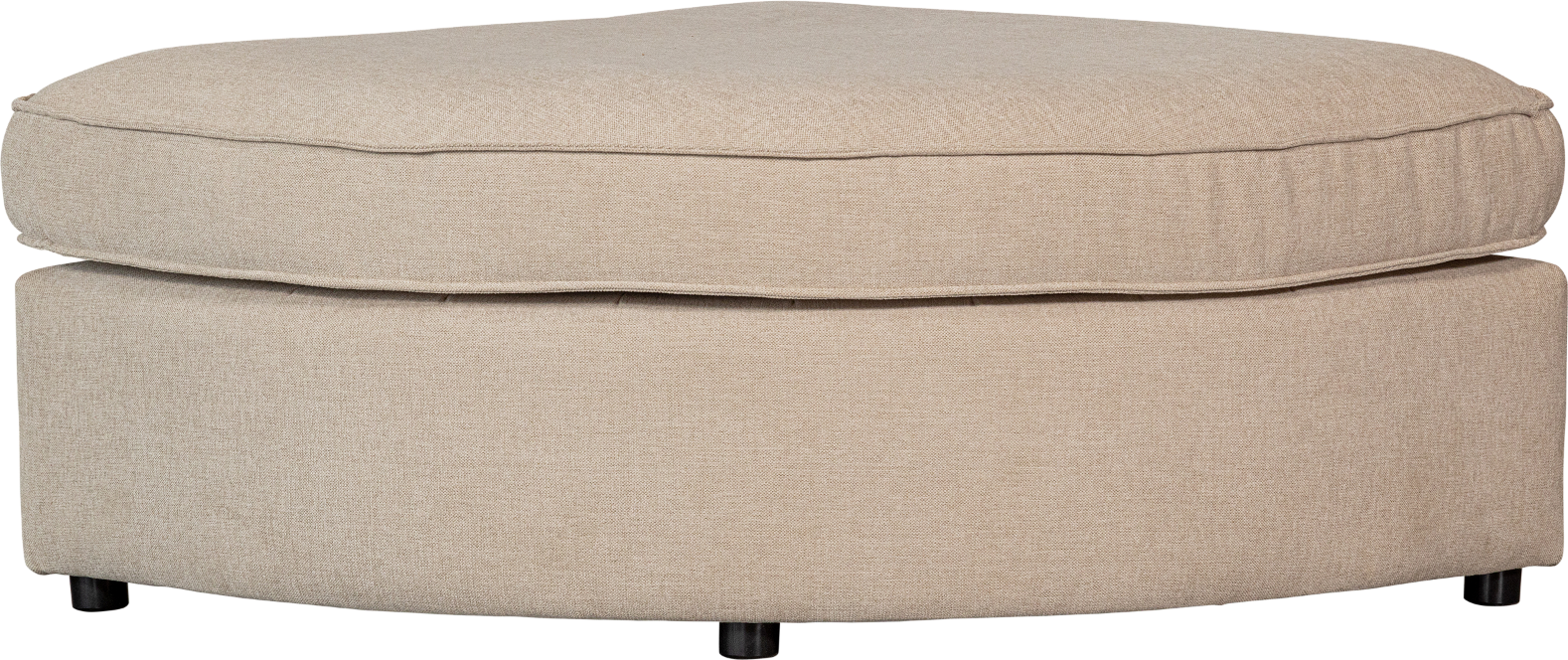 Modulhjørnesofa Woood Freek Rund Puf Varm Beige 100 Polyester