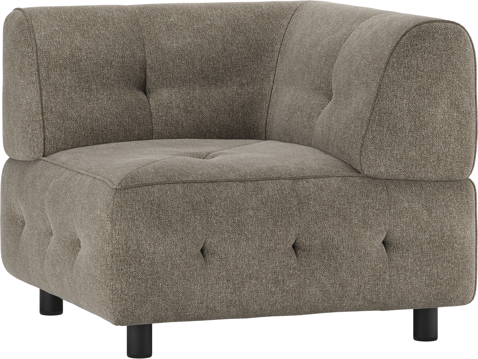 Modulsofa Hjørneelement Woood Louis Grøn Fladvævet Polyester H73x90x90 Cm