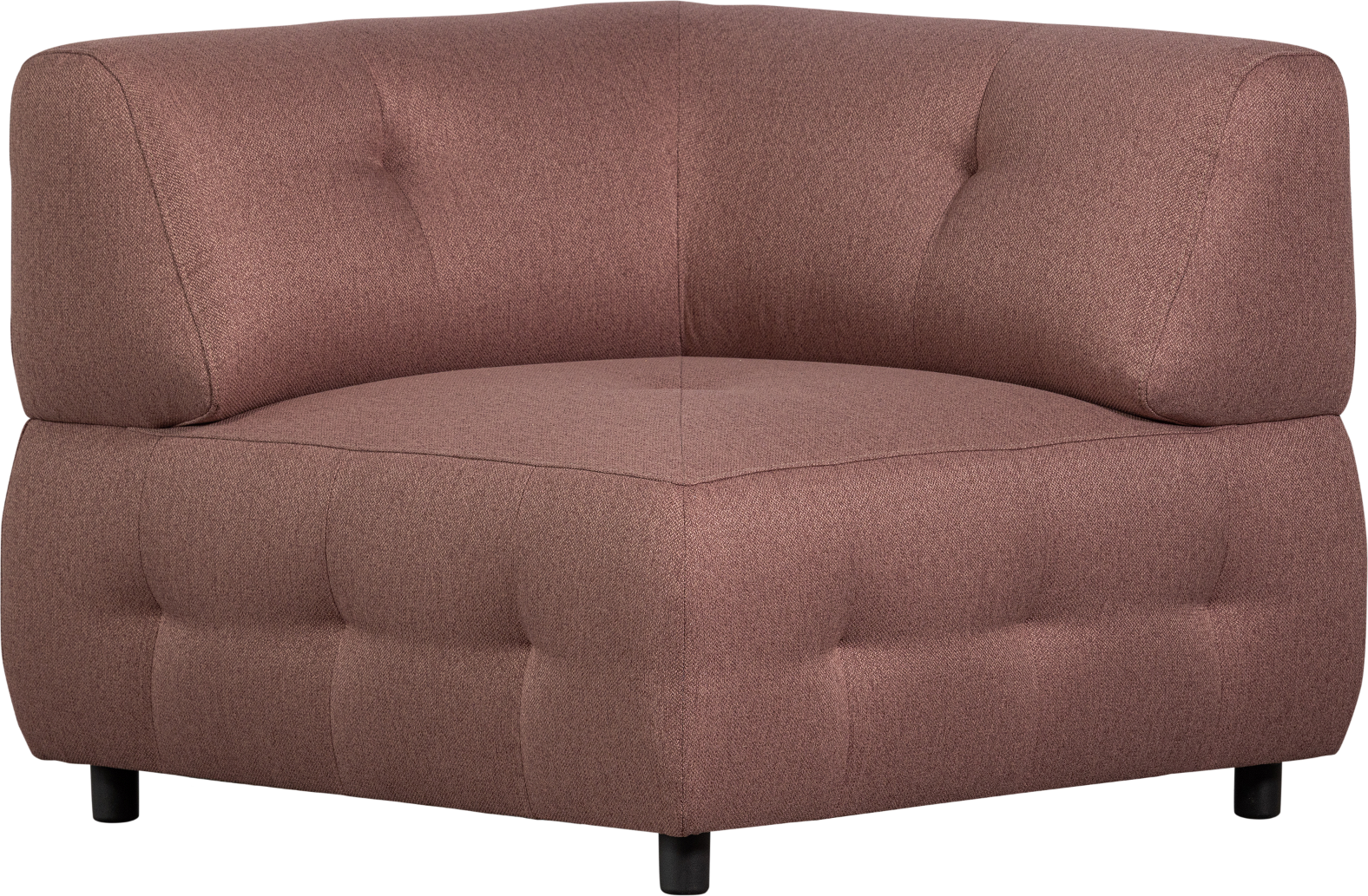 Modulsofa Hjørneelement Woood Louis Lyserød Vævet Polyester 90x90 Cm