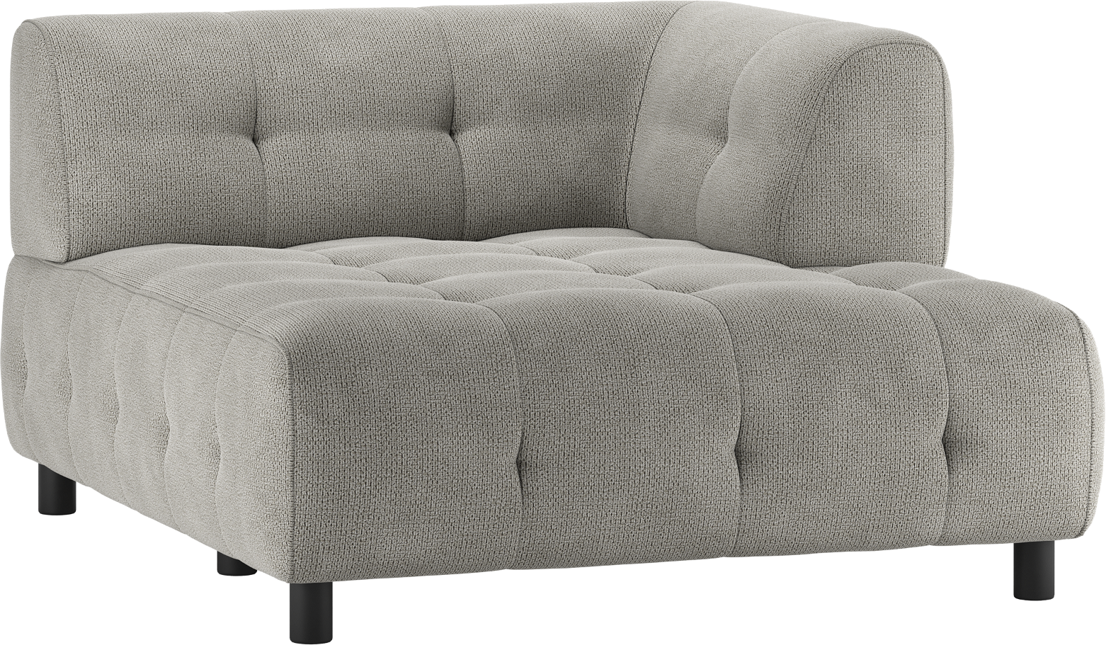 Modulsofa Woood Louis Chaiselong Højre Arm Lysegrøn Chenille H73xb122xl140 Cm