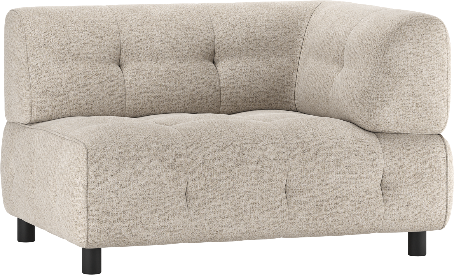Modulsofa Woood Louis -sæder Med Højre Arm Lysegrøn Fladvævet Polyester 73x90x122 Cm