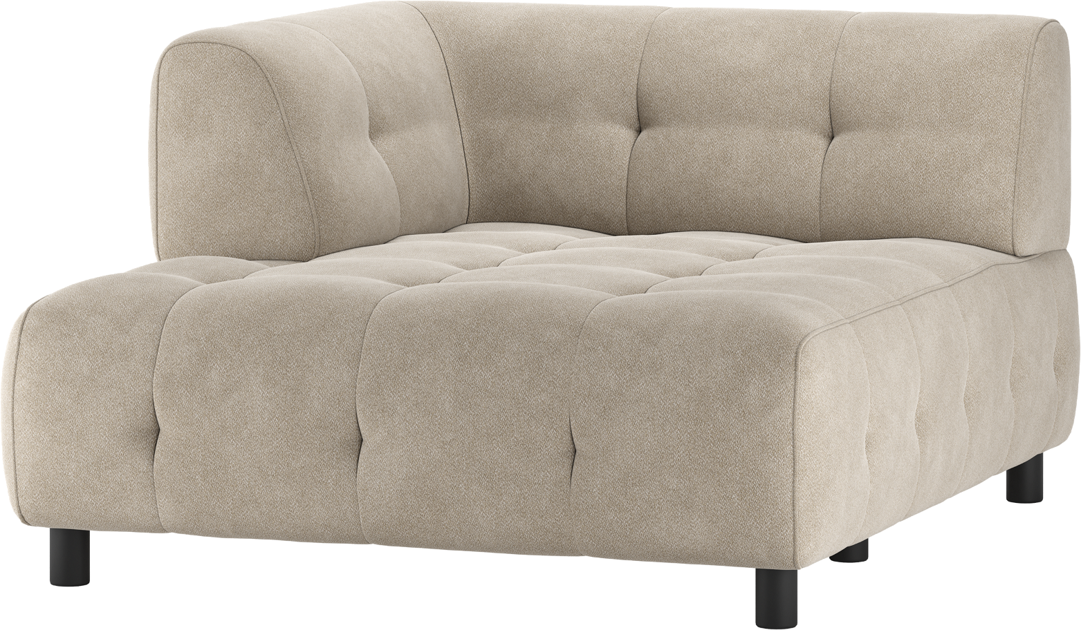 Modulsofa Woood Louis med venstrevendt chaiselong, lysegrå
