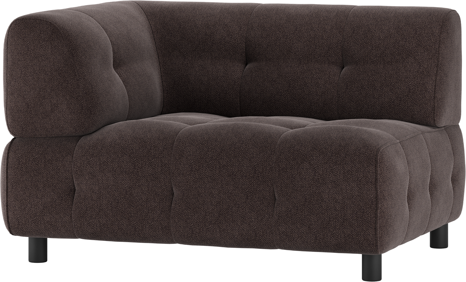 Modulsofa Woood Louis - Venstre Modul i Kaffefarvet Stof