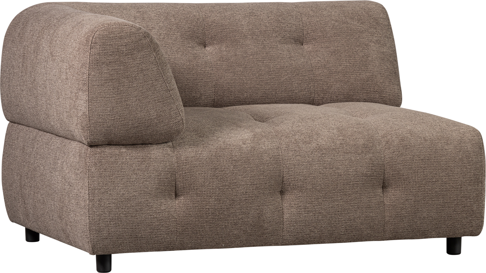Modulsofa Woood Louis    -sæders Venstrevendt Armlæn Kaffe Chenille