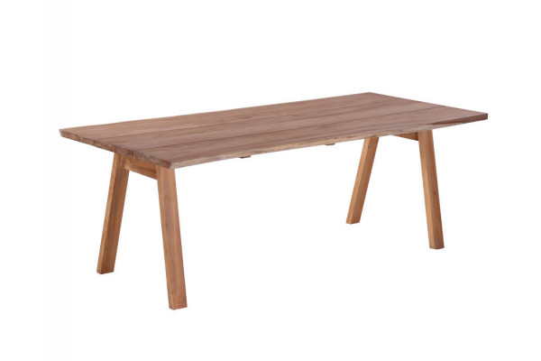 Mona Plankebord 100x240 Cm   Bordben   Teak Skrå
