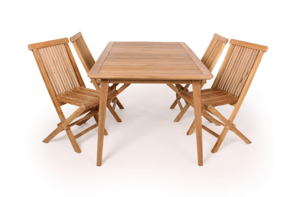 Murcia Kiel Teak Havemøbelsæt 90x150 Cm