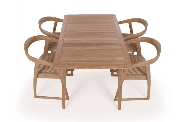 Murcia Venedig Teak Havemøbelsæt 90x150 Cm
