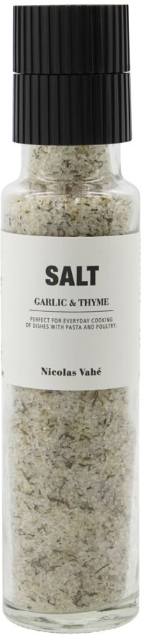 Nicolas Vahé Salt Med Kværn Garlic   Thyme ø5ã 23 Cm Sort Natur