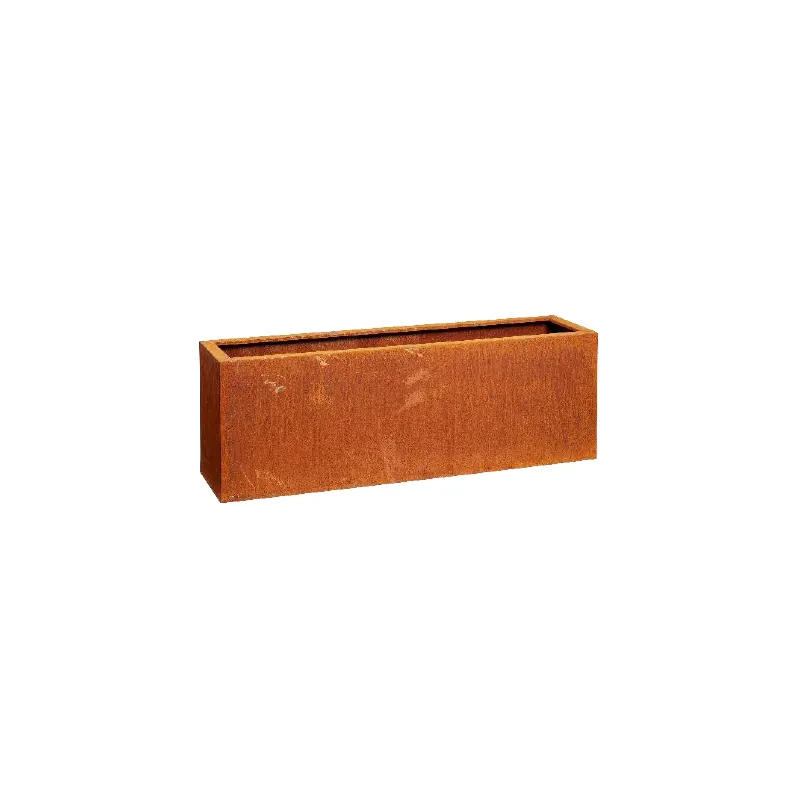 Njord Rektangulær Krukke Bed Cortenstål 120x30x50 Cm
