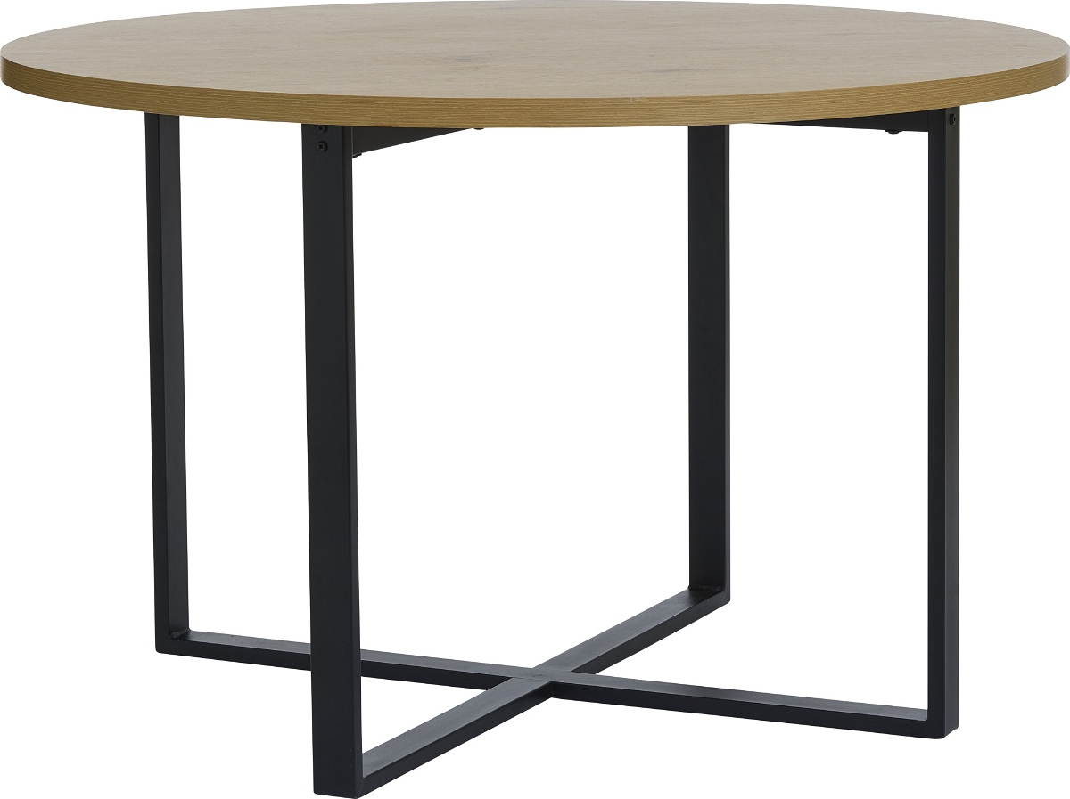 Nordique Design Lugo Rundt Spisebord   Vildeg ø120 Cm Natur Sort Fsc Mix 70