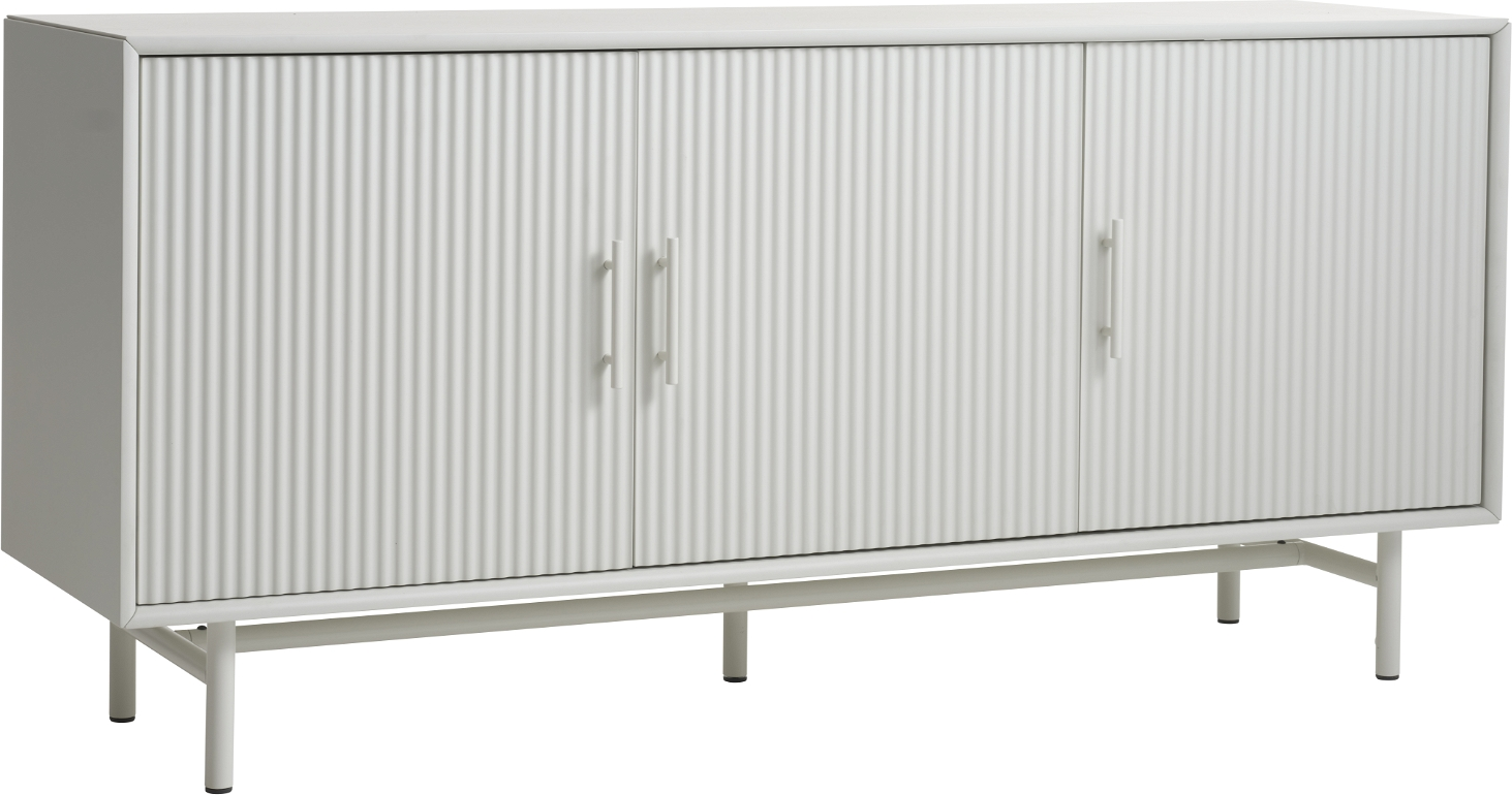 Nordique Design Skænk Palma Hvid Mdf Med Metalgreb Fsc Mix 70  75x160x45 Cm