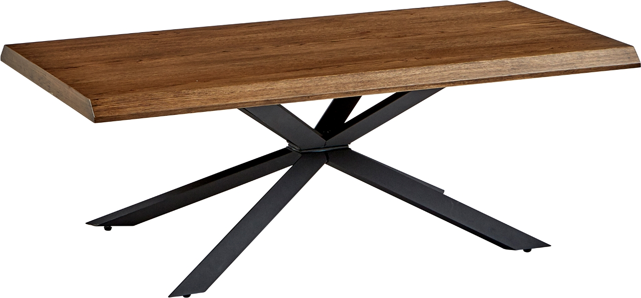 Nordique Design Sofabord  Loungebord Arno   Røget Egetræ Med Sorte Metalben L130xb68 Cm
