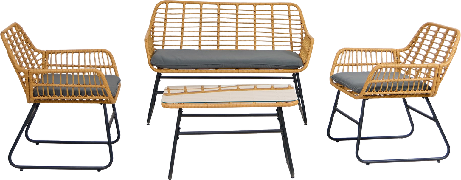 Nordlys Furniture Danang Udendørs Loungesæt Rattan Grå 80ã 117ã 67 Cm