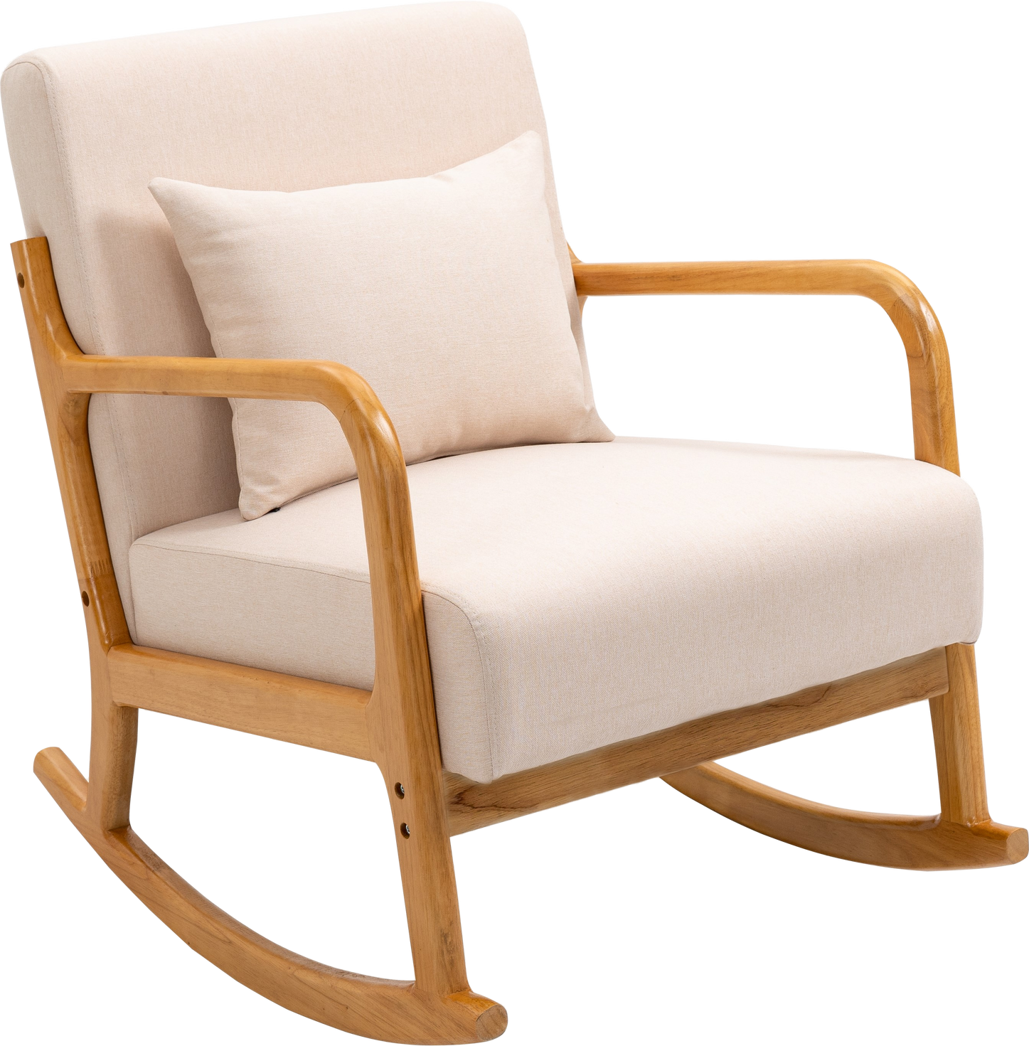 Nordlys Furniture Gyngestol Diana   Beige  Fsc-gummitræ  H80ã B64ã D88 Cm  Skandinavisk Design