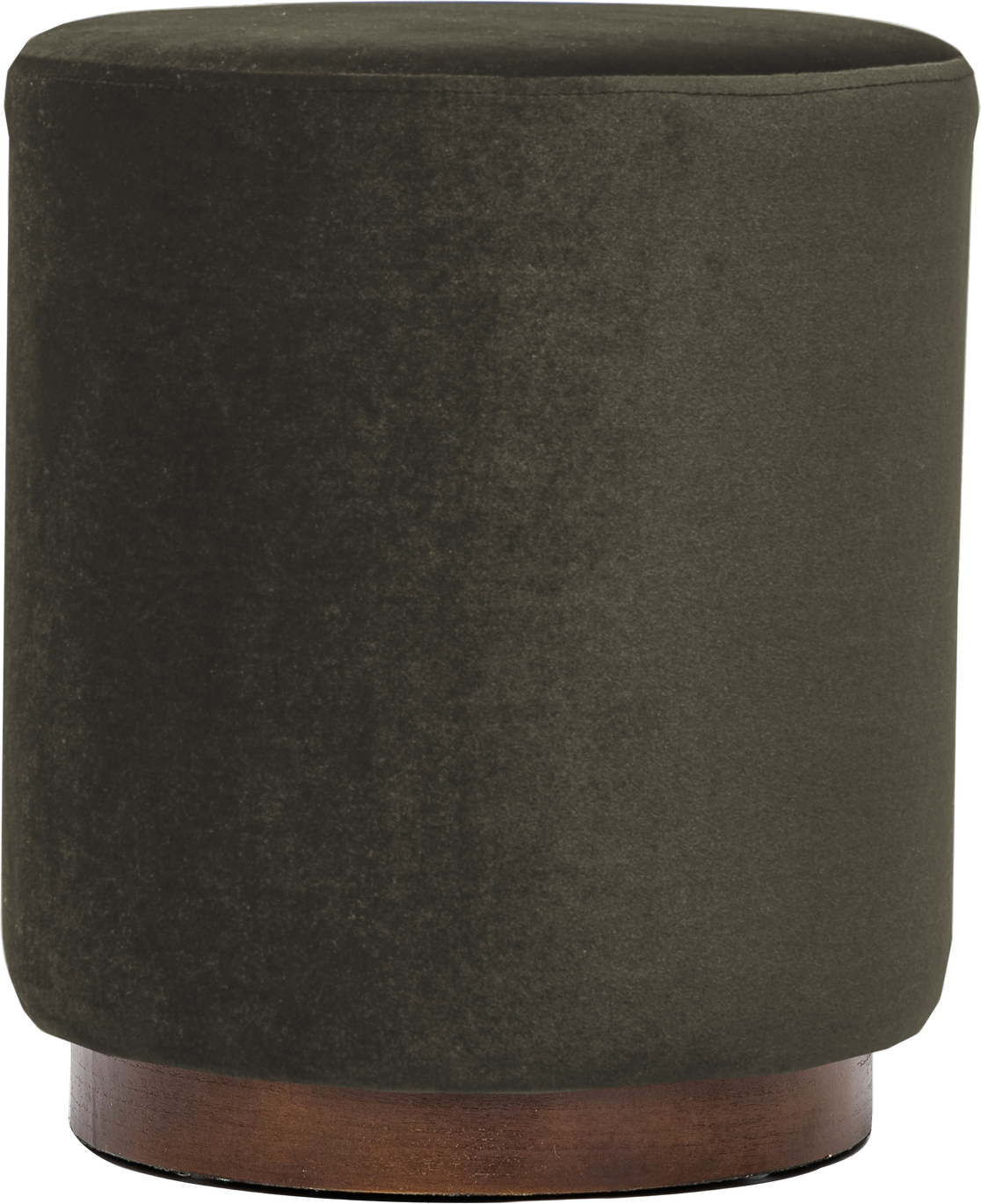 Nordlys Furniture Puf Soka   Brun Fløjl   Rund Fodskammel ø35 H42 Cm