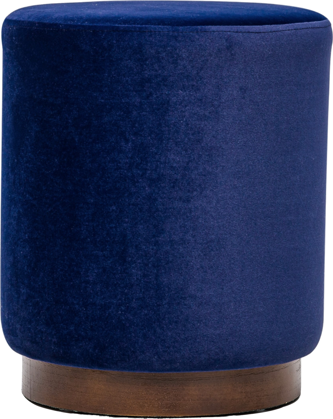 Nordlys Furniture Soka Puf Skammel Fløjl Blå ø35   H42 Cm
