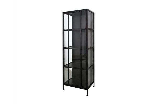 Nyråd Vitrineskab Metal 60x40x172 Cm Sort