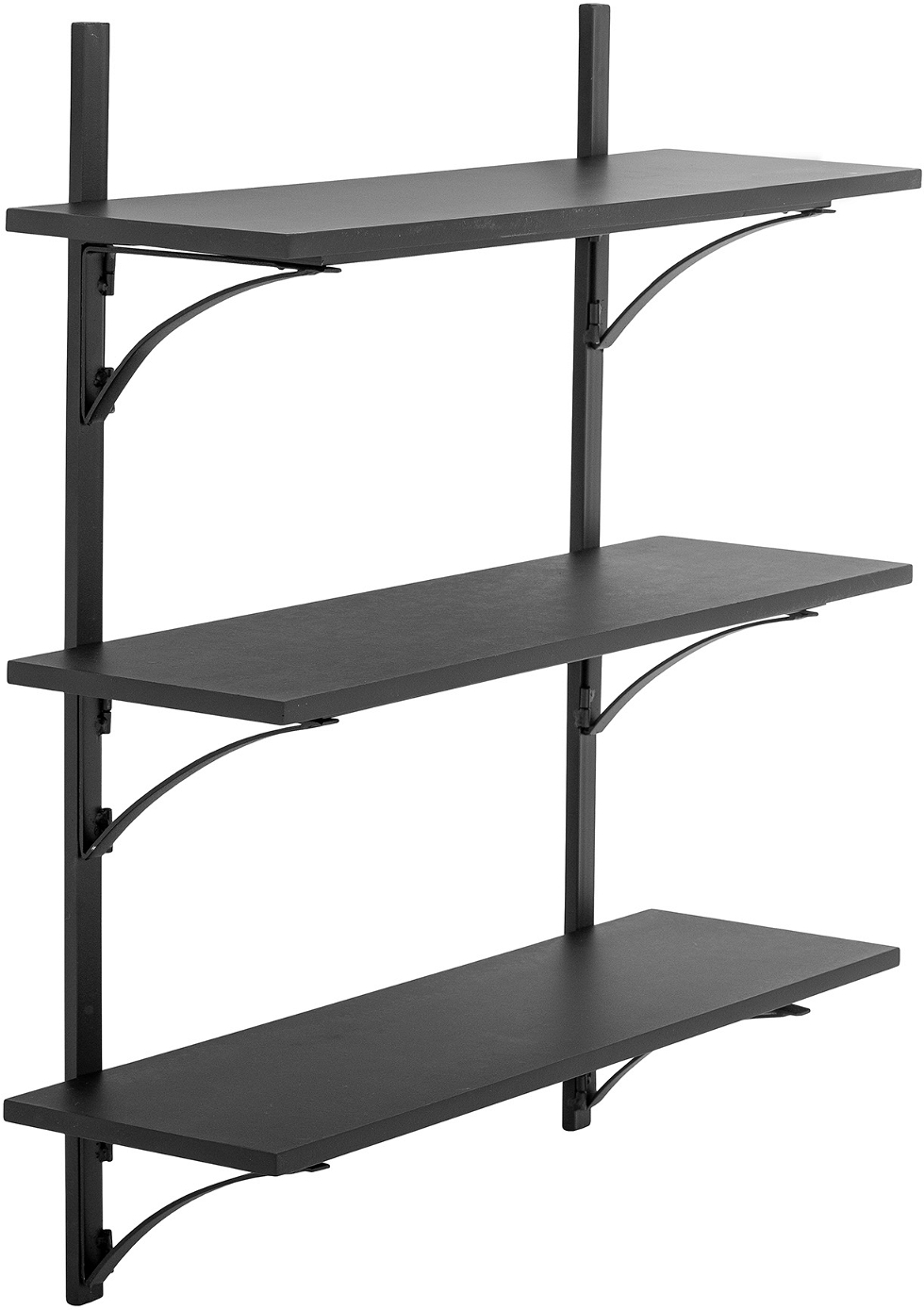Elegant Opbevaringshylde Ewald i Sort – Funktionelt Design