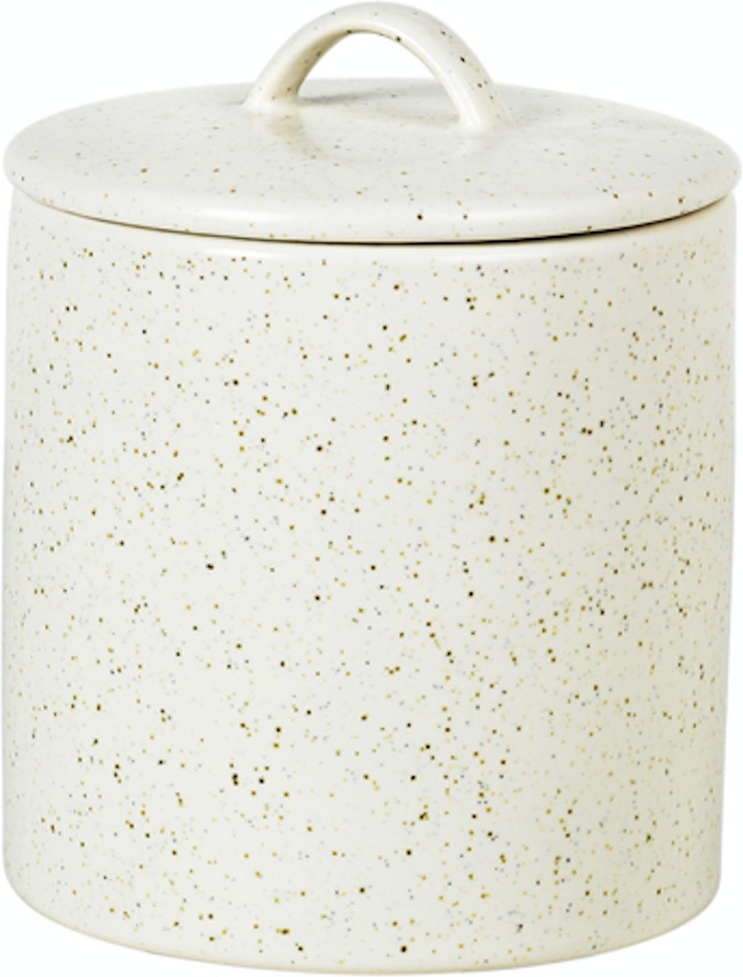 Opbevaringskrukke med Låg - Nordic Vaniljecreme, 12 cm