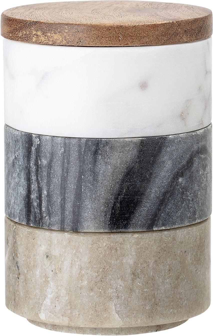 Opbevaringskrukke Med Låg Creative Collection Mael Marmor ø7     H11   Cm