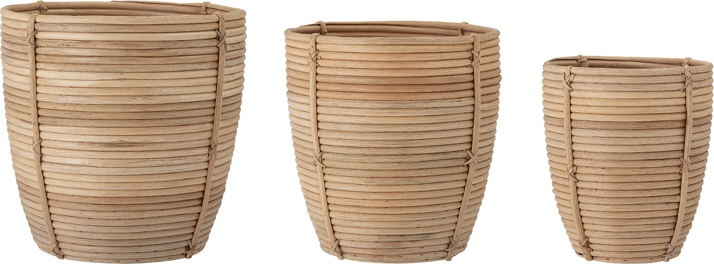 Opbevaringskurvesæt Creative Collection Karly Rattan Natur ø36   H28 Cm   Stk