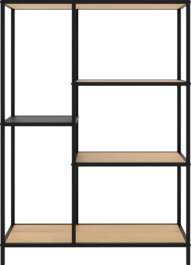 Opbevaringsreol Nordique Design Altino Hyllesystem Natur Sort Metal 88 8x70x35 Cm