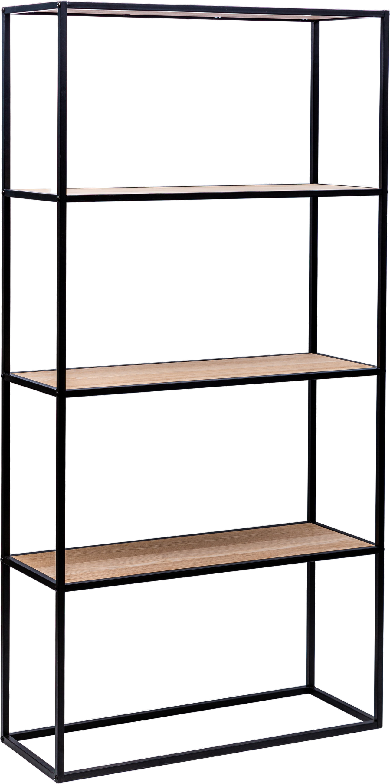 Opbevaringsreol Nordlys Furniture Arne   Sort Metal H154xb75xd27 Cm