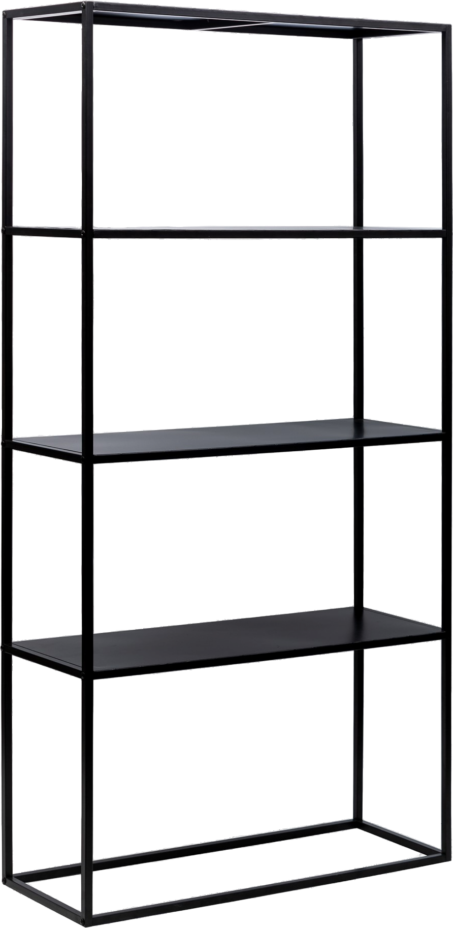 Opbevaringsreol Nordlys Furniture Arne Sort Pulverlakeret Metal   Hylder 154ã 75ã 27 Cm