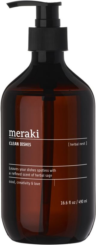 Opvaskemiddel Meraki Herbal Nest Svanemærket Med Pumpedispenser  Salvie   Citrusduft