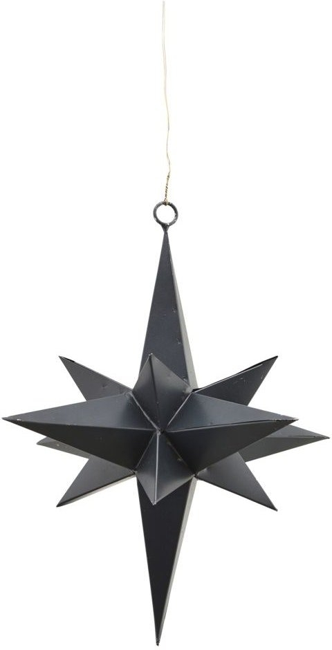 Ornament House Doctor Dimensional Sort Jern ø19 Cm Julepynt Dekoration