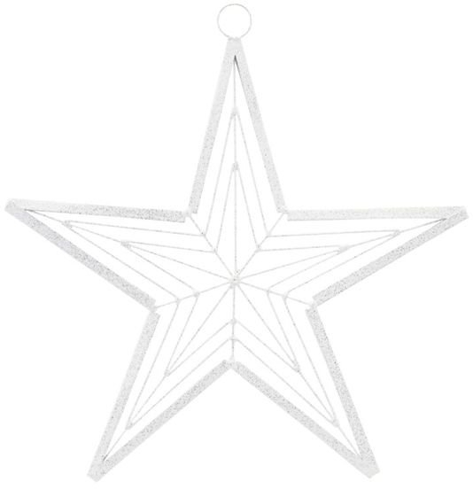 Stjerneformet Julepynt i Hvid/Sølv fra House Doctor
