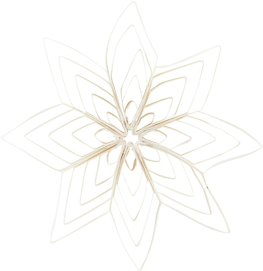 Elegant Julepynt Ornament i Papir - Hvid Ø15 cm