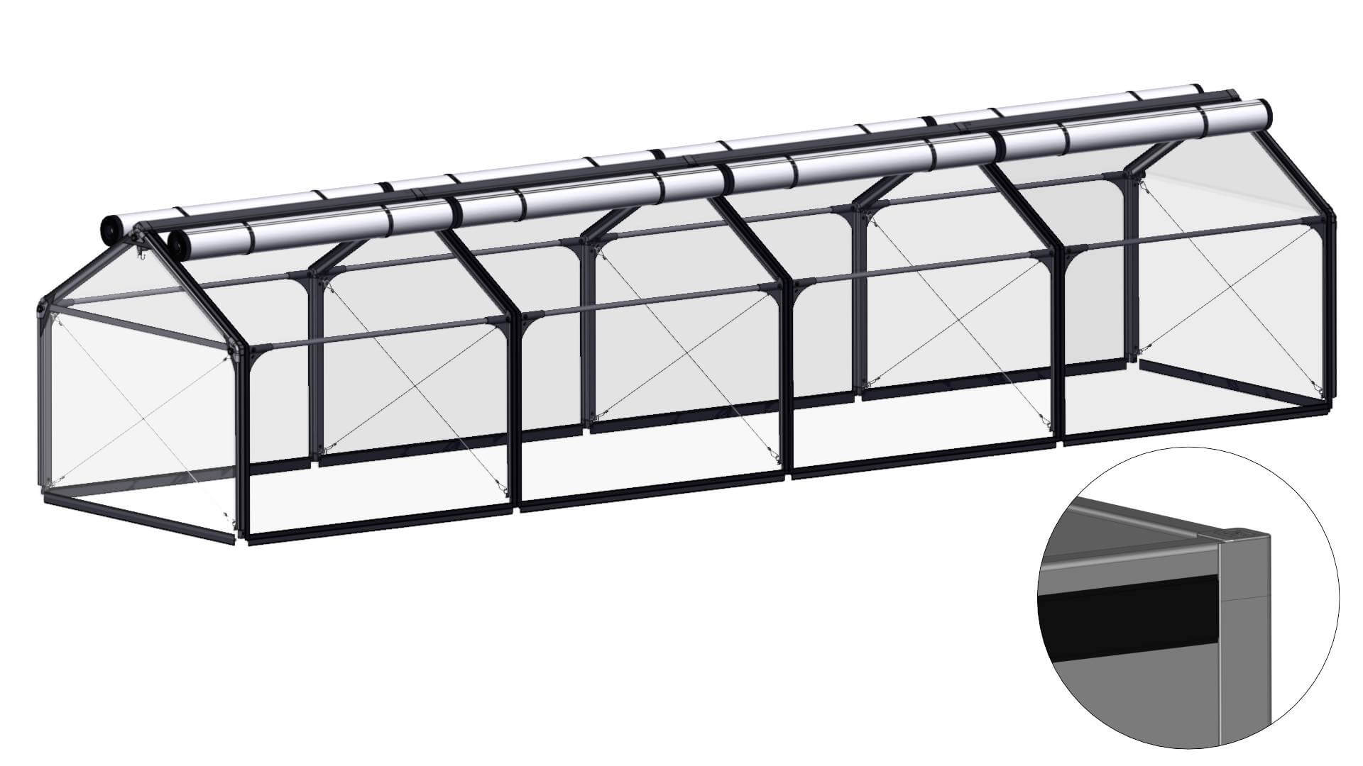 Overbygning Air Til Pvc 120x480 Cm