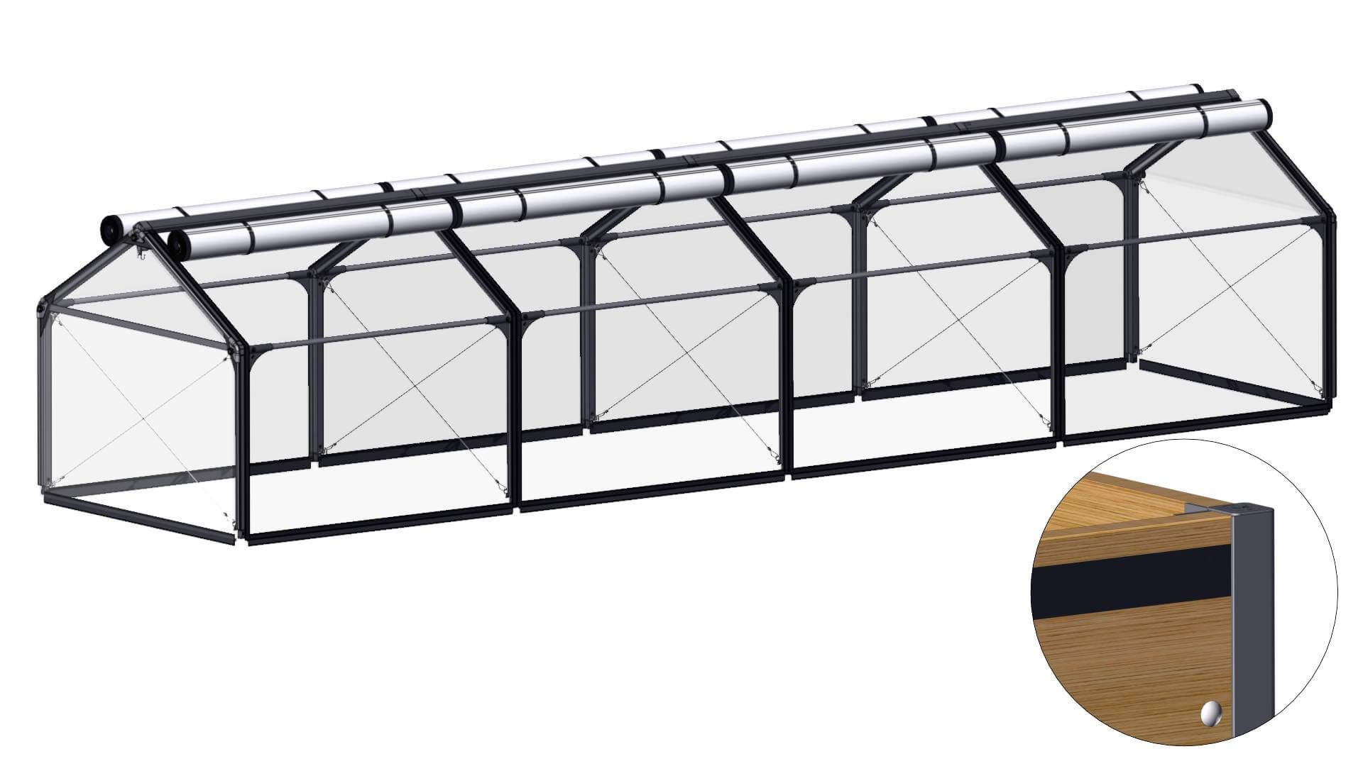 Overbygning Air Til Sibirisk Lærk Højbed120x480 Cm