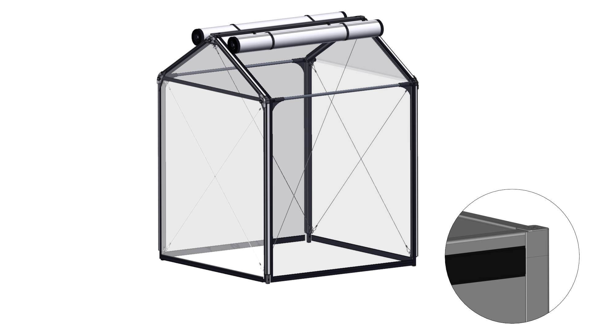 Overbygning Høj Air Til Pvc Basic 120x120 Cm